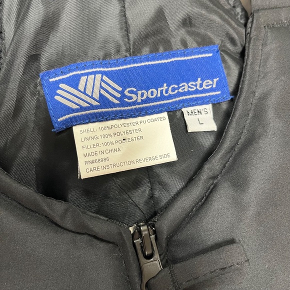 Vintage Sportscaster Snow Pants Mens L Bibs Black Ski Retro Insulated - Picture 11 of 16